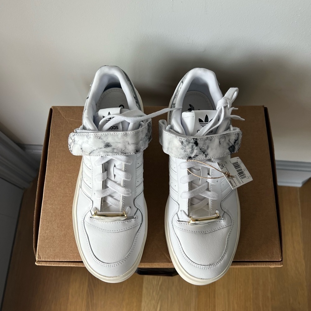 Adidas Originals Forum Bonega sneakers in white with marble print - Picture 5 of 15
